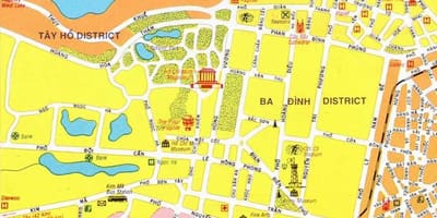 Карта на центъра на ханой 